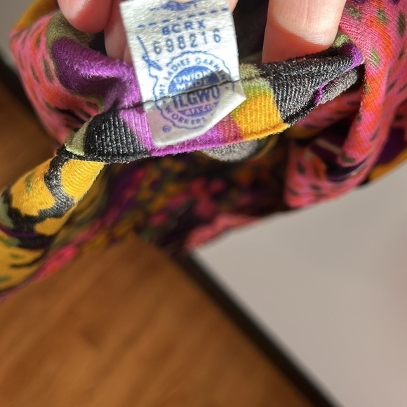 Vintage Siro 60s-70s Velvet upper bold floral mod midi dress women’s size medium - Picture 6 of 9